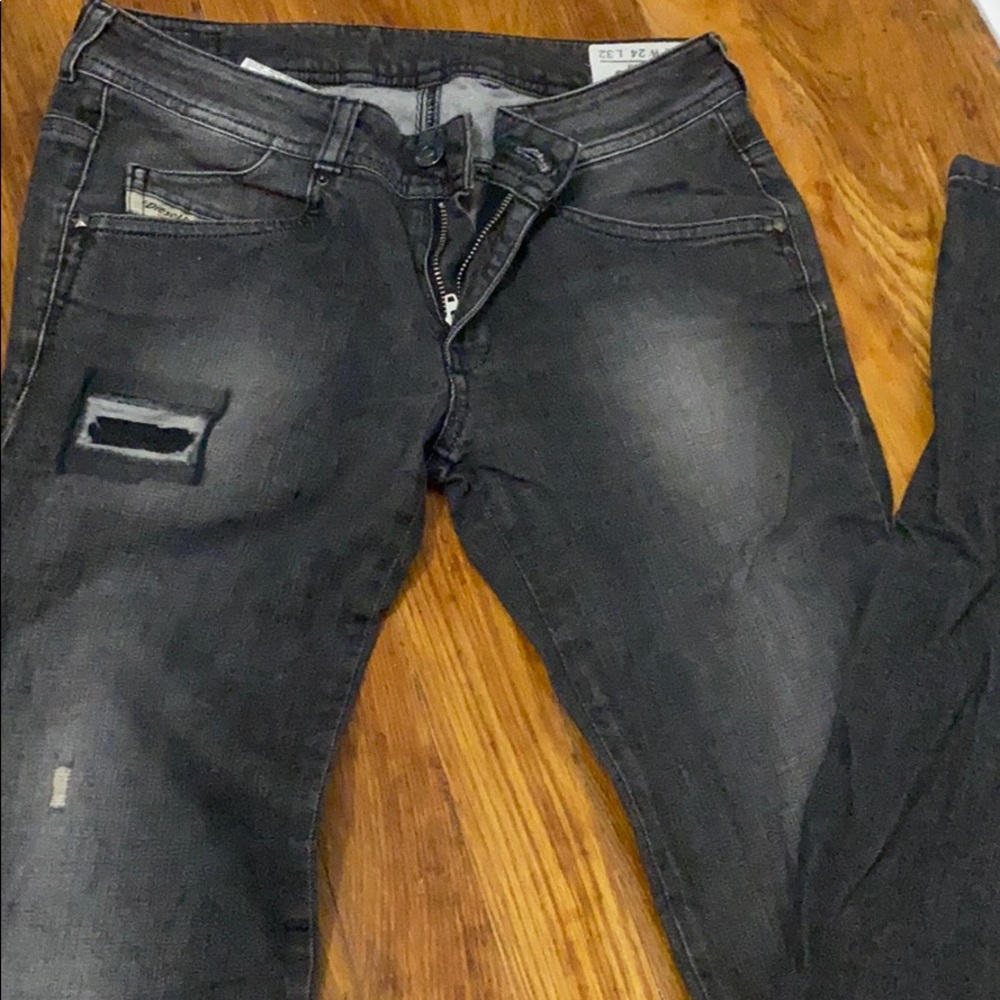 Low Rise Black Straight Jeans - image 1